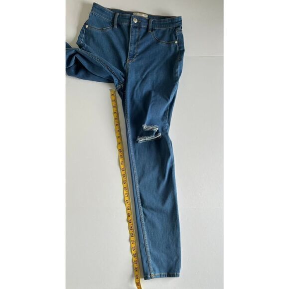 Free People Slim Stretch Jeans with Slash Holes 61855-16515125 Women's 31R - Picture 6 of 9